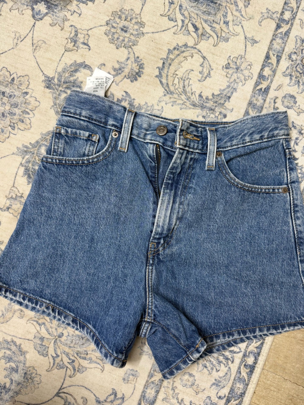 Levi's Blue Vintage-Inspired High-Waist Denim Shorts - Picture 2 of 2